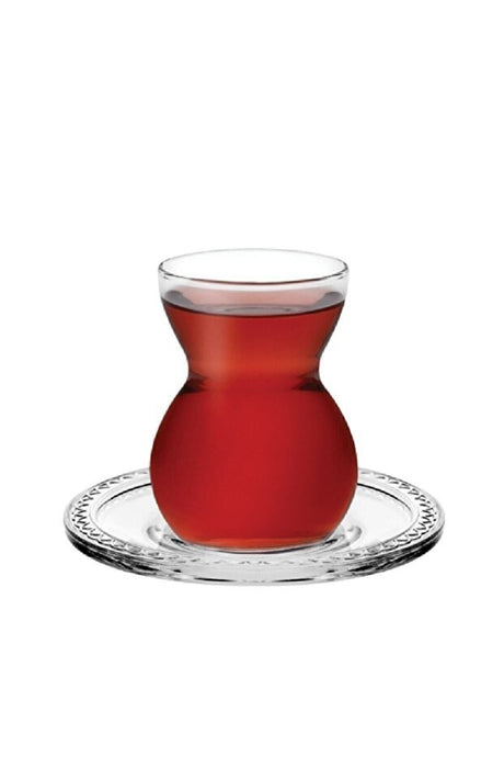 Professional 12 - Piece Turkish Ethnic Glass Tea Set - TryAladdin