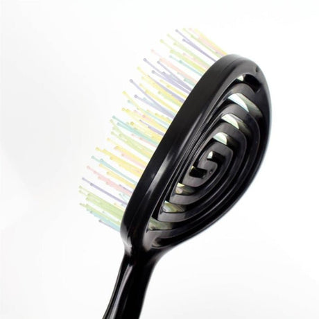 Professional 3D Round Hair Brush for Volume & Styling - Black - TryAladdin