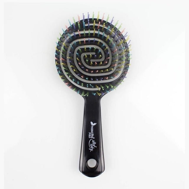 Professional 3D Round Hair Brush for Volume & Styling - Black - TryAladdin