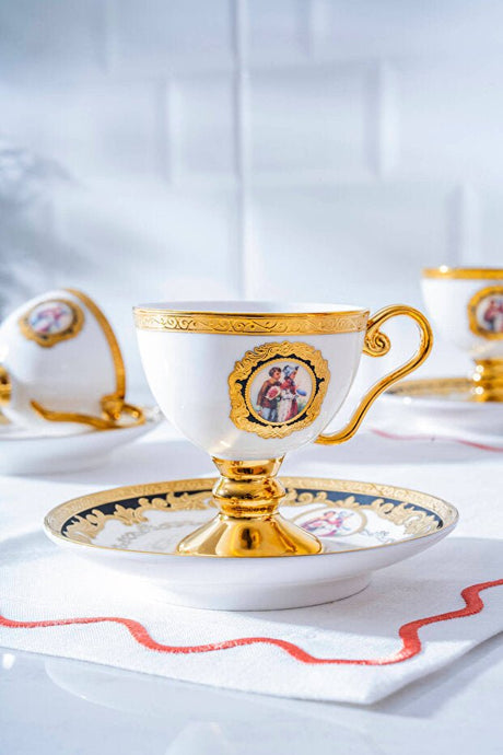 Professional Acar Carmona Traditional Turkish Coffee Cup Set - 6 x 100ml - TryAladdin