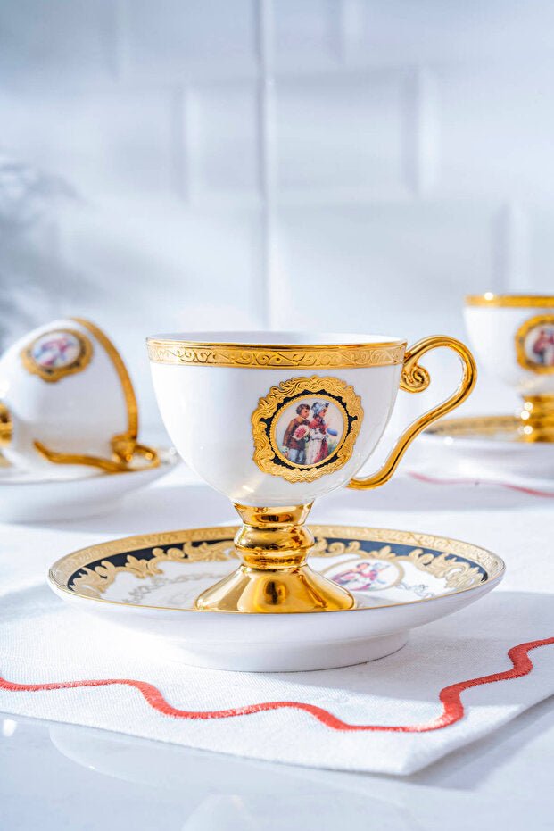 Professional Acar Carmona Traditional Turkish Coffee Cup Set - 6 x 100ml - TryAladdin