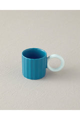 Professional Angled New Bone China Turkish Coffee Cup Set - 90ml, 2 - Piece - TryAladdin