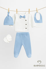 Professional Baby Boy 5 - Piece 100% Cotton Ribbed Hospital Exit Set - TryAladdin
