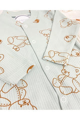 Professional Baby Boy Bear Print 2 - Piece Jumpsuit Set - 1 Unit - TryAladdin