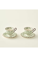 Professional Bella Maison Ivy Porcelain Turkish Coffee Cup Set - 2 - Set, 90ml - TryAladdin
