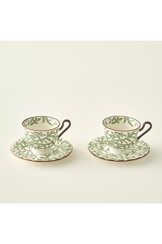Professional Bella Maison Ivy Porcelain Turkish Coffee Cup Set - 2 - Set, 90ml - TryAladdin