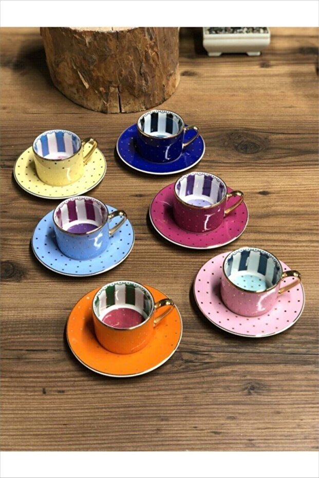 Professional Bone China Coffee & Espresso Cup & Saucer Set - 6 x 90ml - TryAladdin