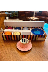 Professional Bone China Coffee & Espresso Cup & Saucer Set - 6 x 90ml - TryAladdin