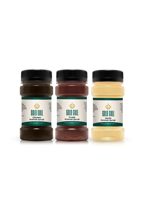 Professional Coffee & Dessert Syrup Assortment - Chocolate, Hazelnut, Vanilla - 3 x 80ml - TryAladdin