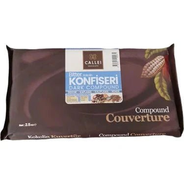 Professional Dark Chocolate Compound - 2.5kg Bulk Block for Baking & Confectionery - TryAladdin