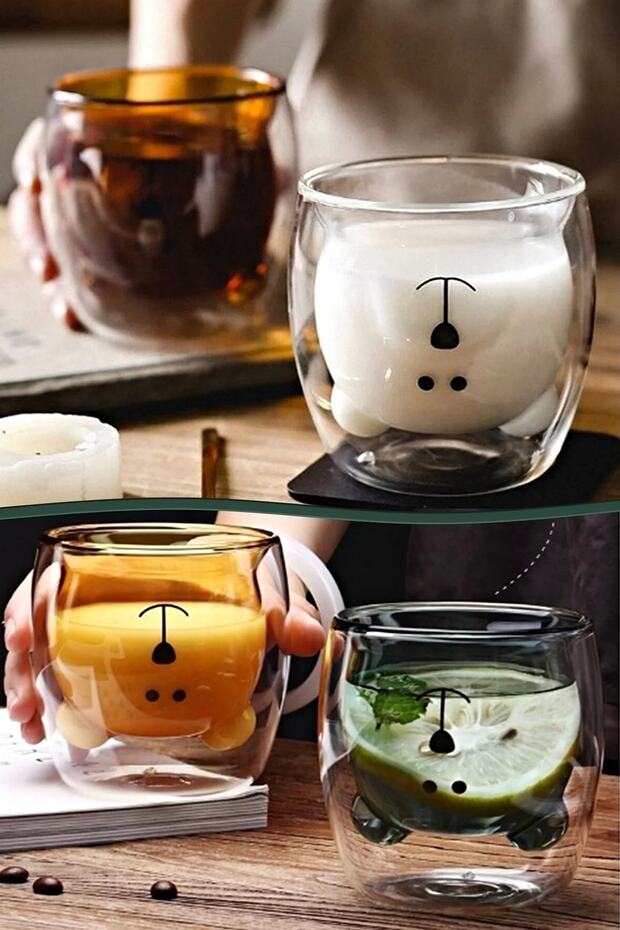 Professional Double Wall Insulated Bear Design Mug - 250ml - TryAladdin