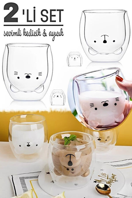 Professional Double Wall Insulated Bear Design Mug - 250ml - TryAladdin