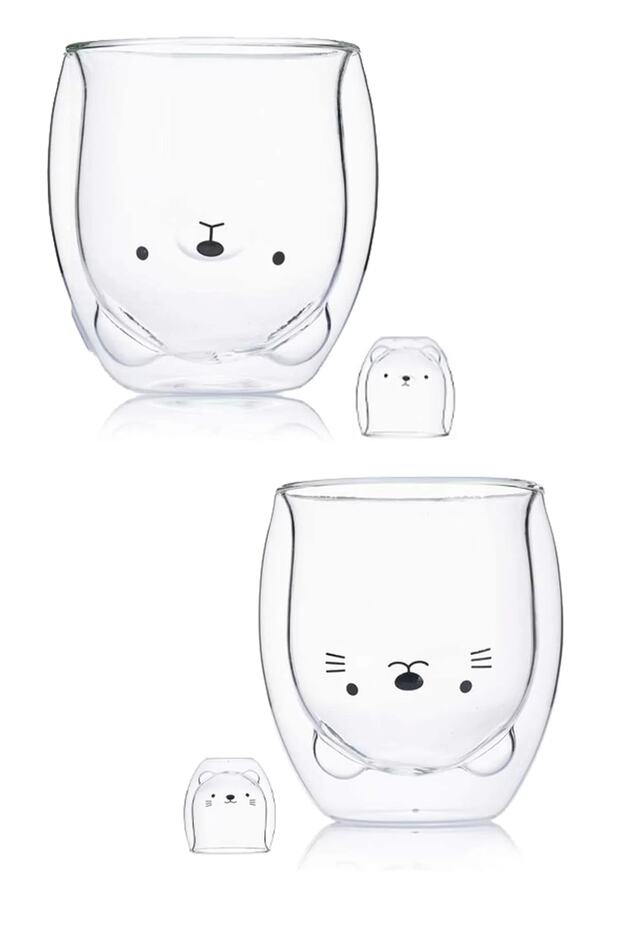 Professional Double Wall Insulated Bear Design Mug - 250ml - TryAladdin