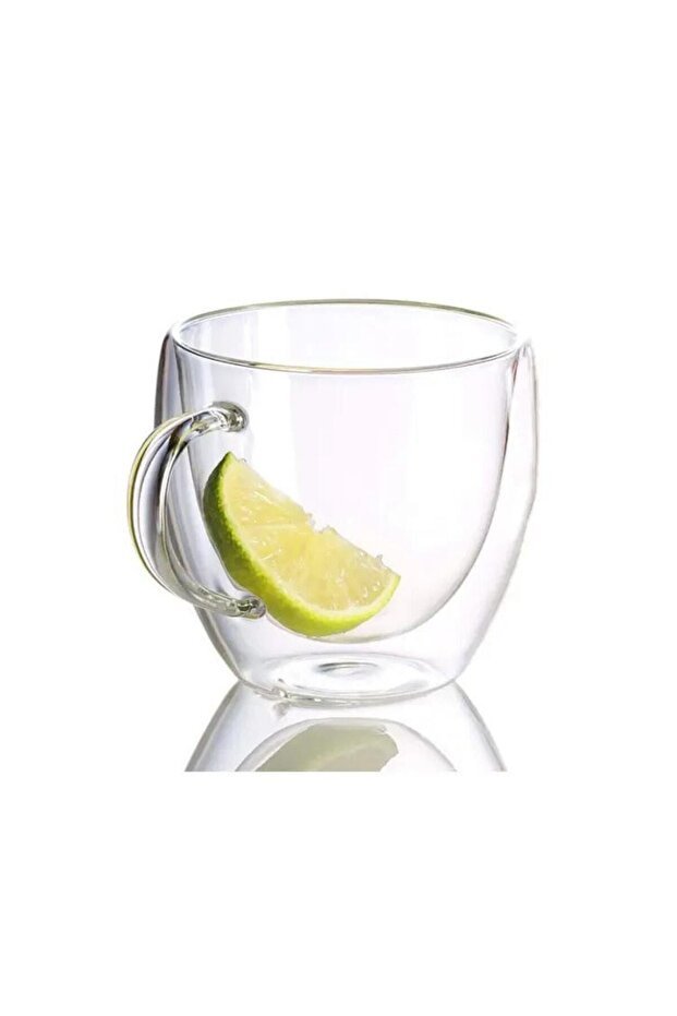 Professional Double Wall Insulated Glass Mugs with Handle - 3 - Pack x 250ml - TryAladdin