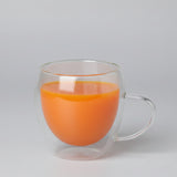 Professional Double Wall Insulated Glass Mugs with Handles - 2 x 250ml Set - TryAladdin
