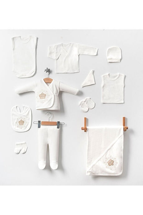 Professional Embroidered Embellished 10 - Piece Newborn Baby Set - 750g - TryAladdin