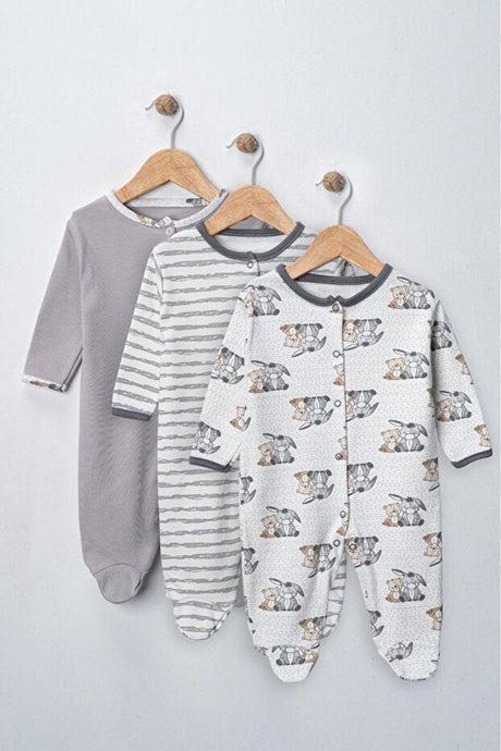Professional Enia Baby Newborn Cotton 3 - Piece Patterned Outfit Set - 3 - 6 - 9 Months - TryAladdin