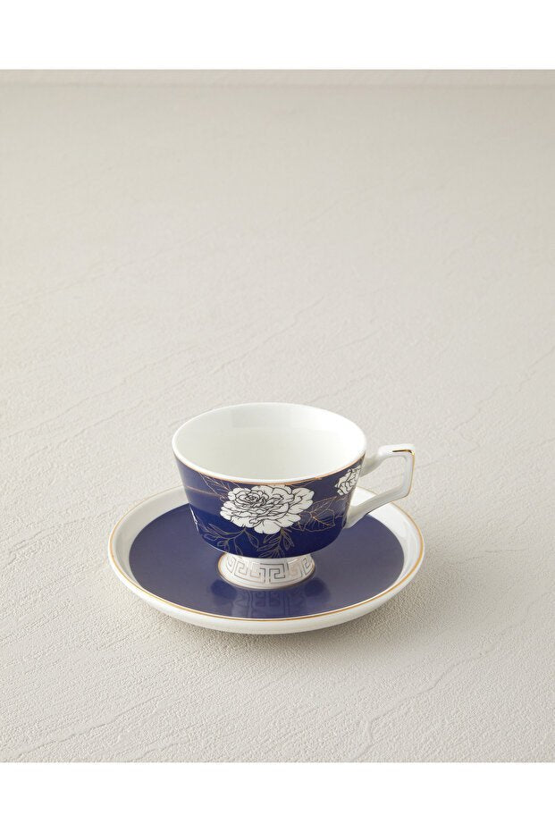 Professional Evelina New Bone China Demitasse Coffee Cup & Saucer Set (4 - Piece) - 90ml - TryAladdin