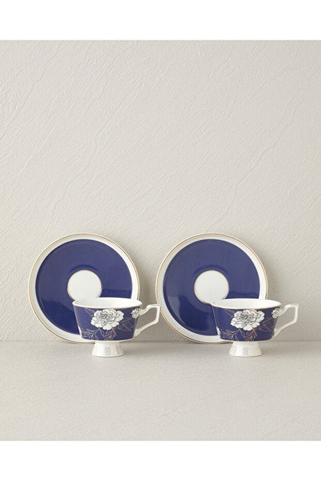 Professional Evelina New Bone China Demitasse Coffee Cup & Saucer Set (4 - Piece) - 90ml - TryAladdin