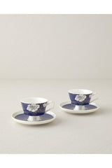 Professional Evelina New Bone China Demitasse Coffee Cup & Saucer Set (4 - Piece) - 90ml - TryAladdin