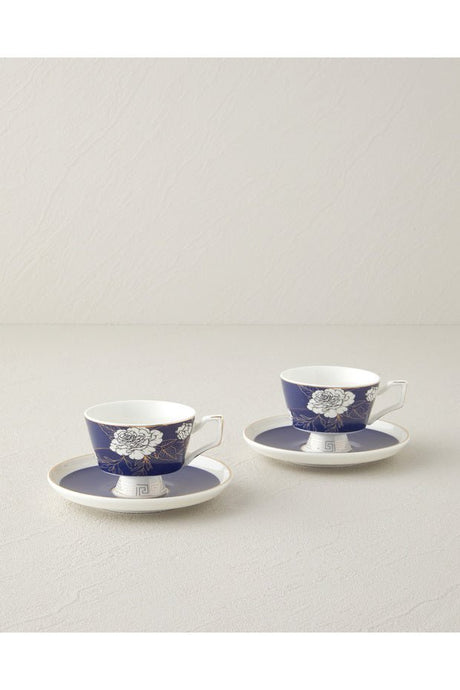 Professional Evelina New Bone China Demitasse Coffee Cup & Saucer Set (4 - Piece) - 90ml - TryAladdin