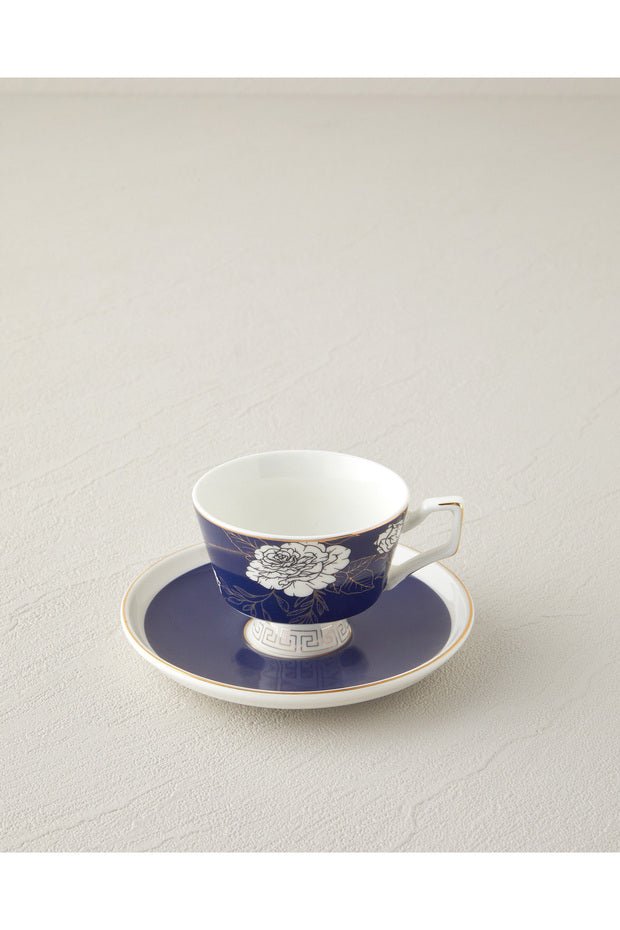 Professional Evelina New Bone China Demitasse Coffee Cup & Saucer Set (4 - Piece) - 90ml - TryAladdin