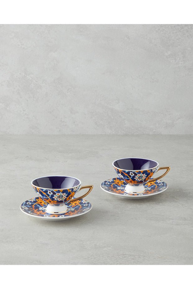 Professional Grade Dahlia New Bone China Coffee Cup Set - 90ml (4 - Piece) - TryAladdin