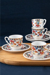 Professional Gural Porselen Sedef Turkish Coffee Cup Set - Set of 6 - TryAladdin