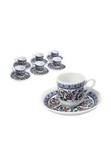 Professional Gural Porselen Topkapi Elegant Coffee Cup & Saucer Set - 12 - Piece - TryAladdin
