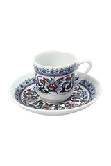 Professional Gural Porselen Topkapi Elegant Coffee Cup & Saucer Set - 12 - Piece - TryAladdin
