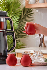 Professional Karaca x Refika Tatlican Turkish Tea Glass Set - 6 - Piece, 200ml - TryAladdin