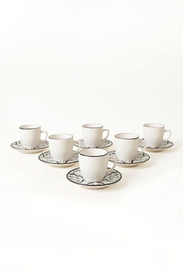 Professional Keramika Aspen Ceramic Coffee Set for 6 - 12 Pieces - TryAladdin