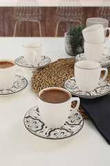 Professional Keramika Aspen Ceramic Coffee Set for 6 - 12 Pieces - TryAladdin