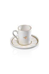 Professional Kitchen Life Premium Gold Gilded Porcelain Turkish Coffee Cup Set - 6 - Piece Set - TryAladdin