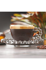 Professional Luxury Crystal Beaded Glass Turkish Coffee Cup Set - 12 Piece - TryAladdin