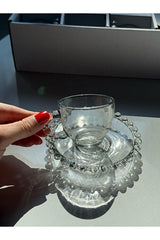 Professional Luxury Crystal Beaded Glass Turkish Coffee Cup Set - 12 Piece - TryAladdin