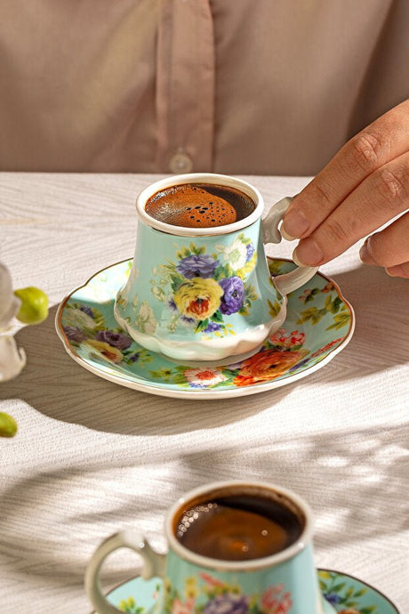 Professional Nehir Masal Turkish Coffee Cup Set - 12 - Piece - TryAladdin