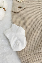 Professional Newborn Baby Boy Bear Embroidered 2 - Piece Overall Set - TryAladdin