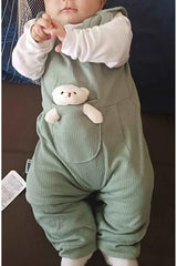 Professional Newborn Baby Boy Cotton Bear Romper Set - 2 Piece Long Sleeve Snaps - TryAladdin