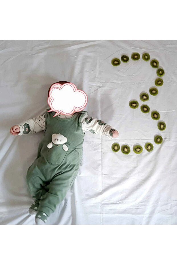 Professional Newborn Baby Boy Cotton Bear Romper Set - 2 Piece Long Sleeve Snaps - TryAladdin