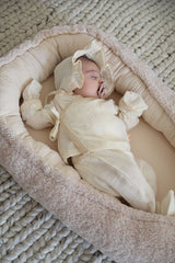 Professional Newborn Cotton Muslin Layette Set - Cream - TryAladdin