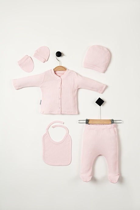 Professional Newborn Hospital Layette Set - 5 - Piece Premium Cotton - TryAladdin