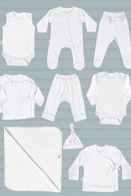 Professional Organic Cotton Newborn Hospital Set - 10 Piece Snow Star - TryAladdin