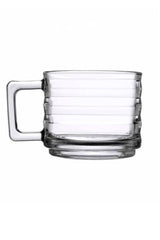 Professional Pasabahce Bricks Glass Mug Set - 6 x 250ml - TryAladdin