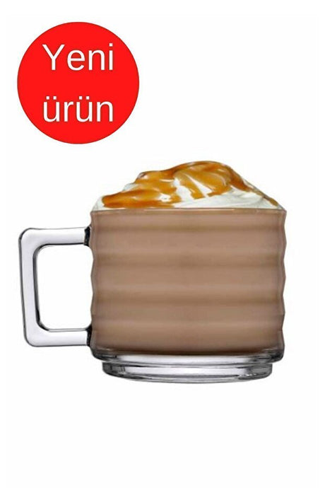 Professional Pasabahce Bricks Glass Mug Set - 6 x 250ml - TryAladdin