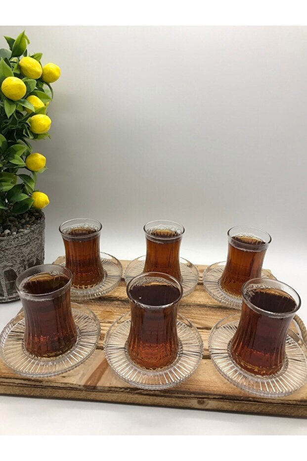 Professional Pasabahce Elsyia Linea Model Turkish Tea Set - 12 Piece - TryAladdin