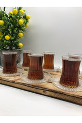Professional Pasabahce Elsyia Linea Model Turkish Tea Set - 12 Piece - TryAladdin