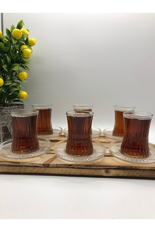 Professional Pasabahce Elsyia Linea Model Turkish Tea Set - 12 Piece - TryAladdin
