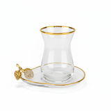 Professional Pasabahce Turkish Glass Tea Set - 12 Pieces Set - TryAladdin
