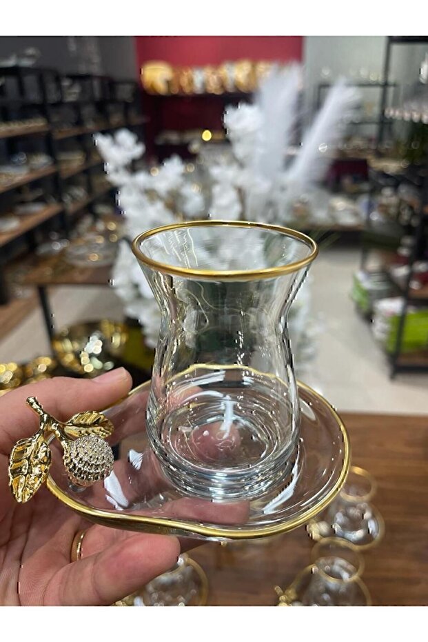 Professional Pasabahce Turkish Glass Tea Set - 6 - Piece Set - TryAladdin